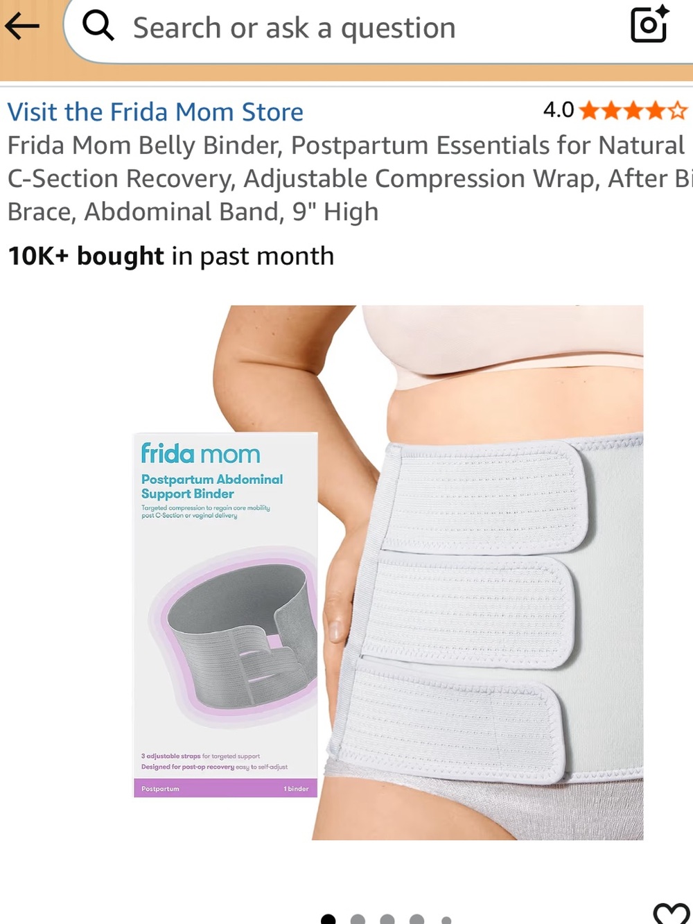 Postpartum Abdominal Support Binder - Light Gray